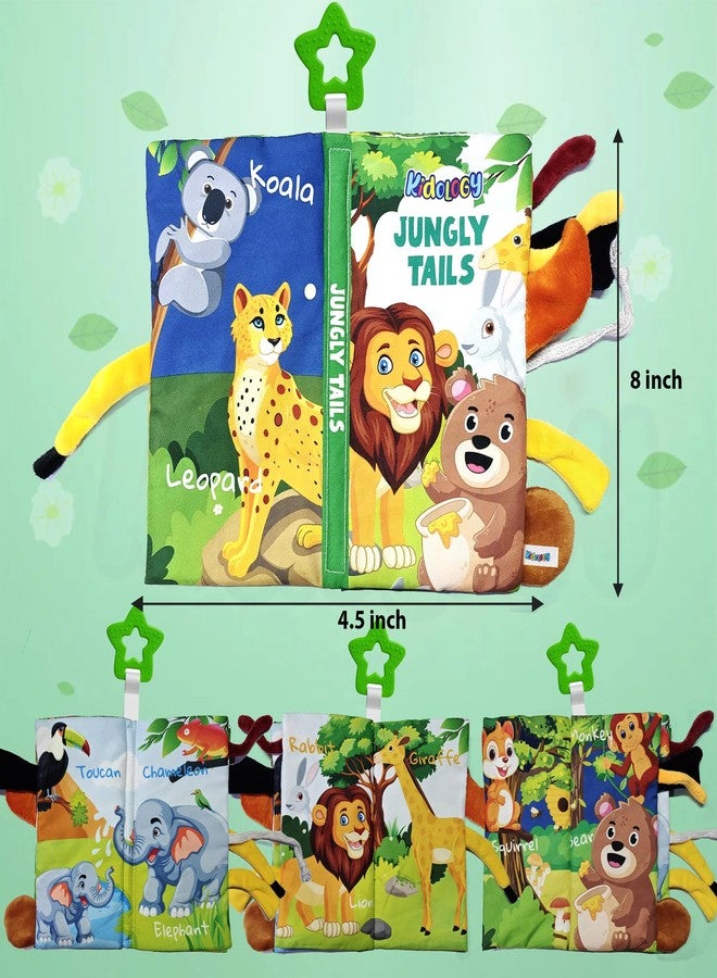 Kidology كتاب كيدولوجي للأطفال الرضع، كتاب قماشي ناعم لوقت الاستلقاء على البطن | لعبة حسية للمس والشعور للأطفال من عمر 0 إلى 12 شهرًا | كتاب تعليمي ملون للأطفال | هدية لحفل استقبال المولود (كتاب واحد) - Image 2